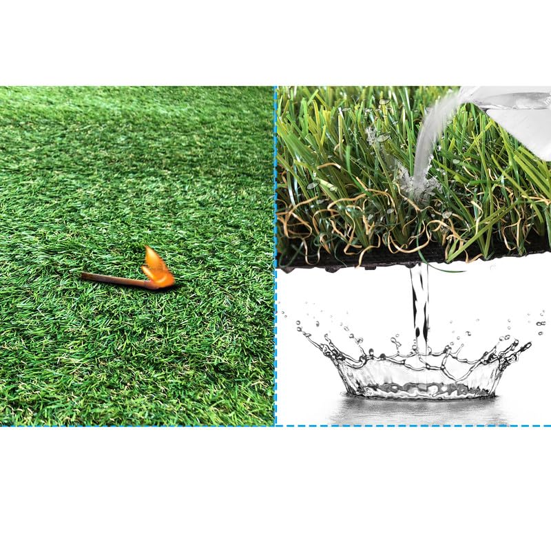 Petgrow Artificial Grass Turf -8FTX82FT(656 Square FT)- Realistic & Thick Synthetic Fake Grass Mat for Outdoor Garden Landscape Pet Dog Grass Rug Faux Turf - size: 8 FT x 82 FT (656 Square FT)
