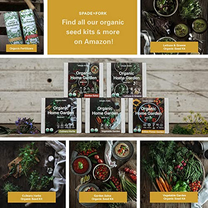 Organic Edible Flower Garden Seed Kit - 23pc Indoor Garden with Soil, Pots, Plant Markers, USDA Organic Non-GMO Seeds & Illustrated Instructions - Sunflower, Borage, Thai Basil, Dill, Nasturtium - style: Edible Flower Garden Kit
