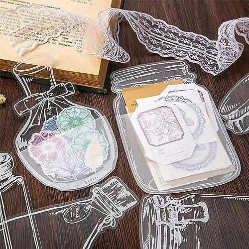 40Pcs Large Size DIY Bookmarks, Kaluofan Transparent Dried Flower Bookmarks, Handmade Dried Flower Bookmarks,Flower Bookmarks Maker, Handmade DIY Transparent Beautiful Flower Page BP30 - color: L025, size: 40PCS