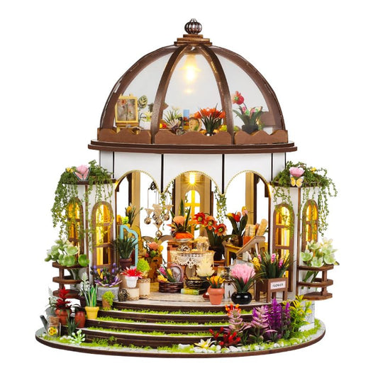 DIY Miniature House Kit with Furniture for Kids Teens Adults Aged 14+ | 1:24 Scale Creative Room Mini Greenhouse Wooden Dollhouse Accessories(Hanging Garden)