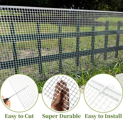 PotatoLife 15.7'' x 10' Plastic Wire for Poultry & Safety Barrier, White - color: White, size: 15.7'' x 10'