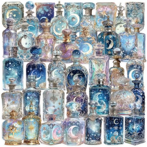50PCS Moon Celestial Galaxy PET Stickers - style: Moon & Celestial