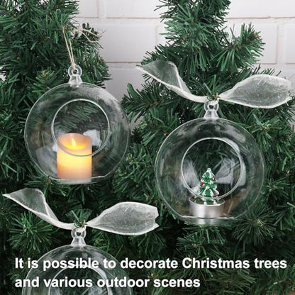 19 Pcs 4.72 Inch Hanging Tealight Candle Holder, Hanging Tealight Holder Globe for Wedding, Christmas, Party, Centerpiece Accessory and Home Decor by KUKLIPJIM. - size: 19 Pcs 4.72 Inch Tealight Candle Holder