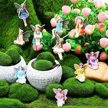 Jetec 10 Pcs Fairy Garden Fairies Figurines Miniature,Classic Color - color: Classic Color