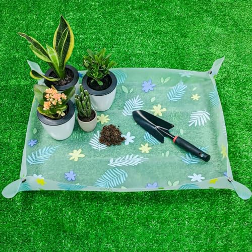40.2"Large Repotting/Potting Soil Mat for Indoor Plants Thicker PottingTray - size: L - 40.2 x 29.1"