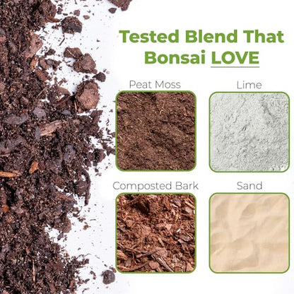 Perfect Plants Bonsai Soil, 8 qt, Organic All-Purpose Potting Mix - size: 8qts.