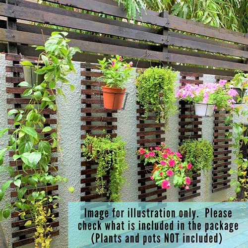 ShopLaLa Wooden Wall Planter (120cm) Wood Hanging Planters for Indoor Plant | Vertical Garden, Plant Wall Mount Planter, Air Plant Succulent Holder for Flower Pot Display Hanger Frame Outdoor Plants - size: 120cm (47.2")