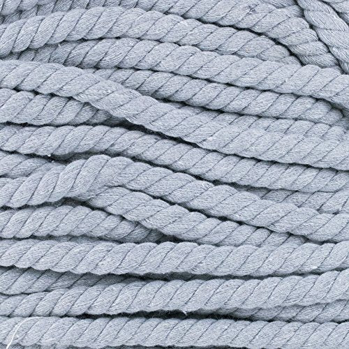 Natural Twisted Cotton Rope - Soft But Strong - Assorted Colors - 1/2 Inch Diameter (Light Gray, 10 Feet) - color: Light Gray, size: 10ft