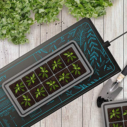AC Infinity SUNCORE A1, Waterproof Seedling Heat Mat 3 " x 20 " . | MET & UL-Certified Heating Pad for Indoor Gardening, Hydroponics, Germination, Cloning - size: 3" x 20"