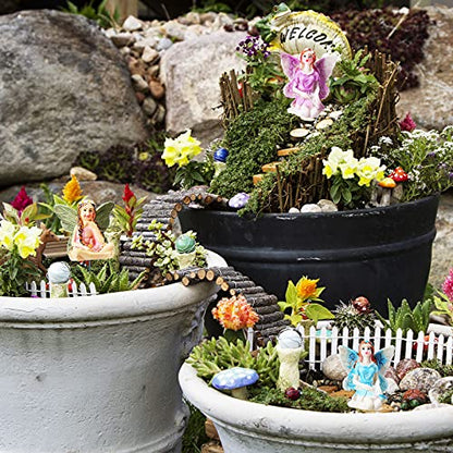 Jetec 10 Pcs Fairy Garden Fairies Figurines Miniature,Classic Color - color: Classic Color