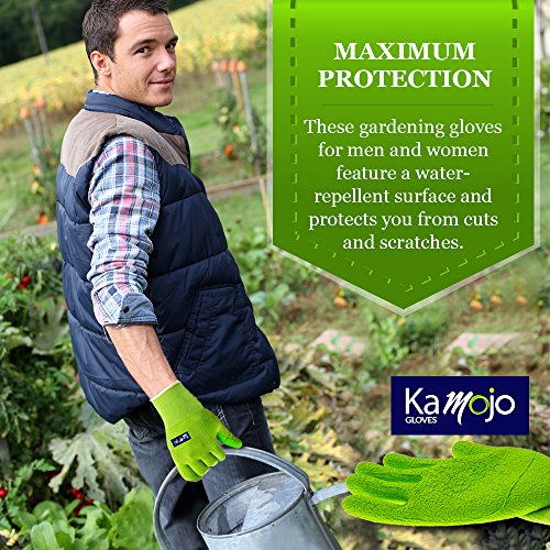 Bamboo Gardening Gloves Women Men - Puncture Resistant Gloves 95% Rayon Derived from Bamboo & 5% Spandex - size: Medium, style: 1 Pair