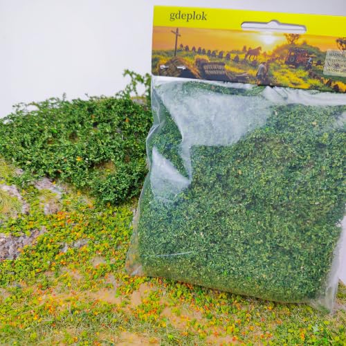Miniature Shrubs & Bushes for Wargaming Terrain, 0.53 oz Realistic Foliage Model Kit for Railroad Scenery, Sand Table Dioramas & Battlefield Landscape Decor (Dark Green) - color: Dark Green