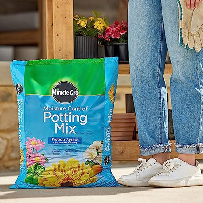 Miracle-Gro Moisture Control Potting Mix, 16 qt. (2-Pack) - size: 2-Pack, style: 16 qt.