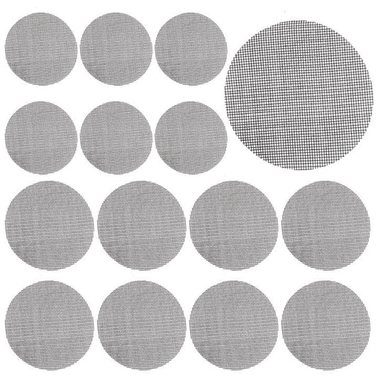 50PCS 4"/10cm Round Flower Pot Hole Mesh Pad, Plastic Plant Pot Mesh Hole Cover, Bonsai Bottom Grid Mat Pad for Garden Prevent Soil Loss - size: 4inch /100mm