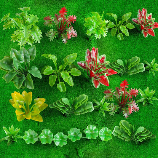 100pcs Miniature Plant Set - Mini Trees, Flowers, Shrubs for Fairy Garden, Diorama, Train Scenery, Sand Architecture Model Craft Supply
