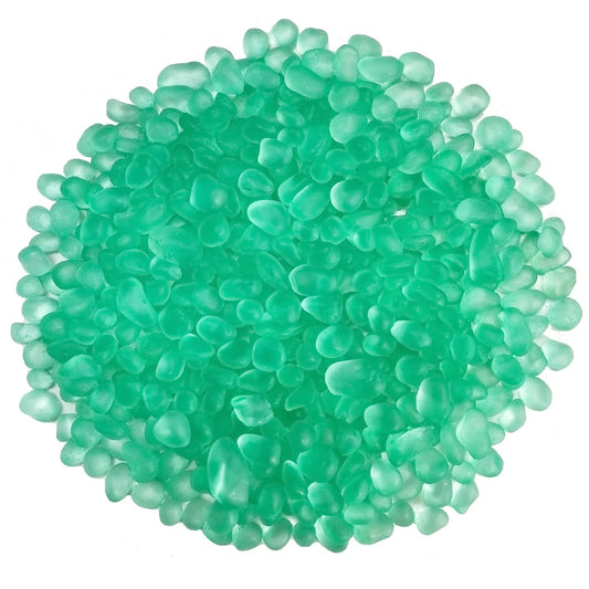 0.89LB Peppermint Green Aquarium Glass Stones Glass Pebbles for Fish Turtle Tanks Decorations Aquarium Gravel Fish Tank Rocks, Glass Gems Stones Beads Pebbles Rock Sand Vase Filler - color: Peppermint Green