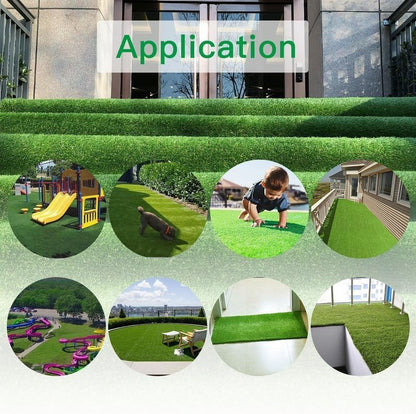 Petgrow Artificial Grass Turf 9FTX100FT- Realistic & Thick Synthetic Fake Grass Mat for Outdoor Garden Landscape Pet Dog Grass Rug Faux Turf - size: 9 FT x 100 FT (900 Square FT)