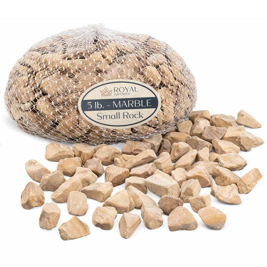 Royal Imports River Rocks, Aquarium Gravel – Marble 0.5"-0.75" - 5 lbs - size: Small - 5 lbs, style: Marble